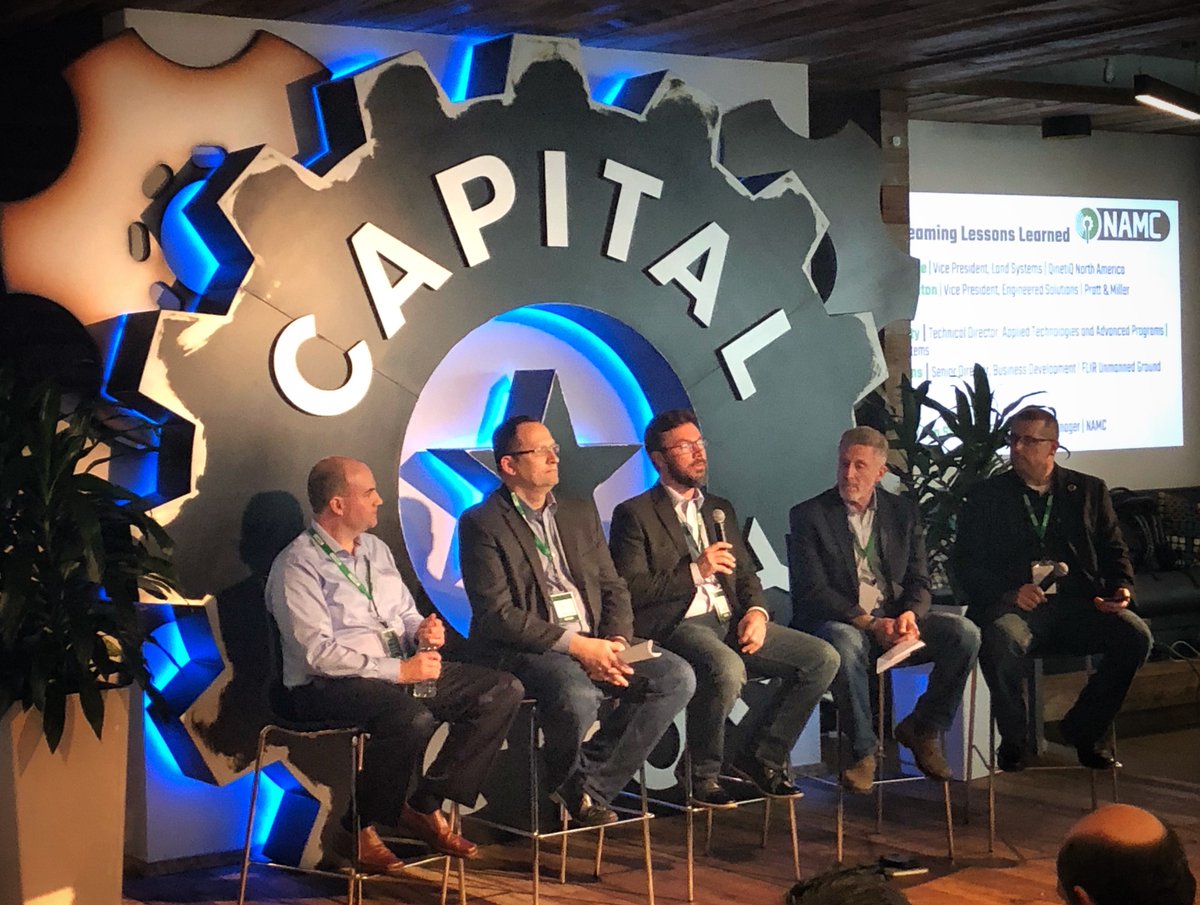 TXTSystems's tweet photo. Sean Baity and Dave Viens from @FLIR represented #TeamRipsaw yesterday on a panel at Austin’s Capital Factory. The panel was assembled to share their RCV teaming insights and next steps to @NAMConsortium’s general membership. #TextronSystems #FLIR #HoweandHowe https://t.co/SNFbe0EeI0