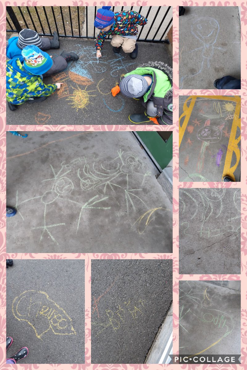 dtrkinder2's tweet photo. Taking advantage of no rain this morning to explore with sidewalk chalk! Art, literary and math!! #Kindergarten #handsonlearning #messyisfun @DiamondTrailPS https://t.co/E2iYhXyv9B