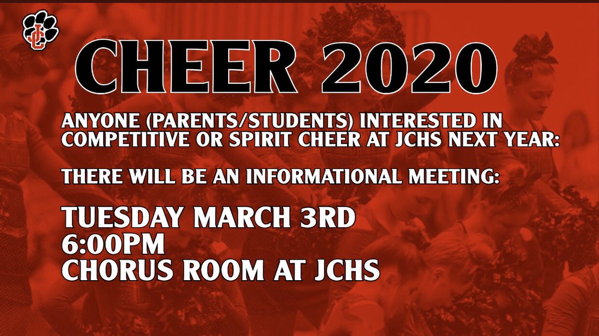 JCCHSCompCheer's tweet photo. Don’t forget! https://t.co/8pVKU2AaQz