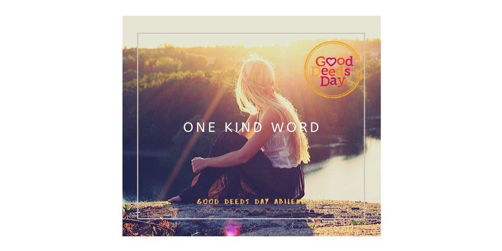 Deeds99's tweet image. Good Deeds Day Abilene March 29th