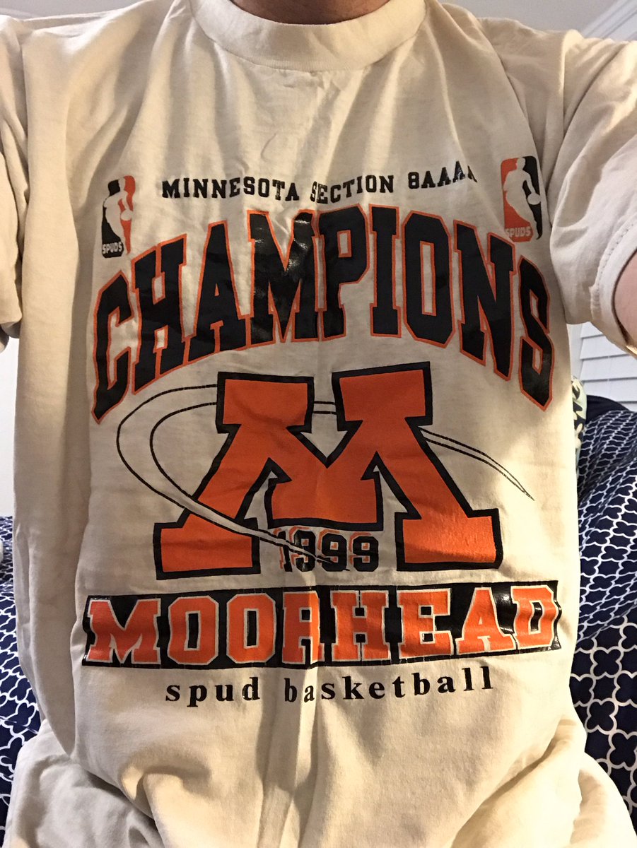 jltalge's tweet photo. @MHDSpudBBall Wore my 1999 section champ shirt (and spud practice jersey) to dads’ hoops last night. Cheering for the orange and black from afar. Let’s do this. #spudsway https://t.co/eOD6jo7YzB