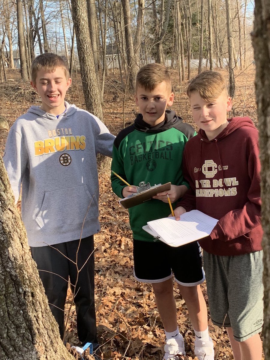 DmsWolves's tweet image. 7-1 students enjoyed studying ecology on this beautiful day with their “Lichen and Moss on Tree Trunks” Lab