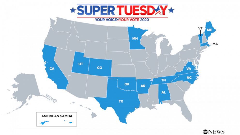 Gertxu's tweet photo. Mi apuesta en el #SuperTuesday de hoy: 

For Biden: Texas, Alabama, Virginia, Arkansas, Tennessee, North Carolina, Oklahoma, Utah y American Samoa.

For Sanders: California, Colorado, Massachusetts, Minnesota, Vermont y Maine.

#VoteForSanders #VoteForBernie https://t.co/UudiEc2I8f