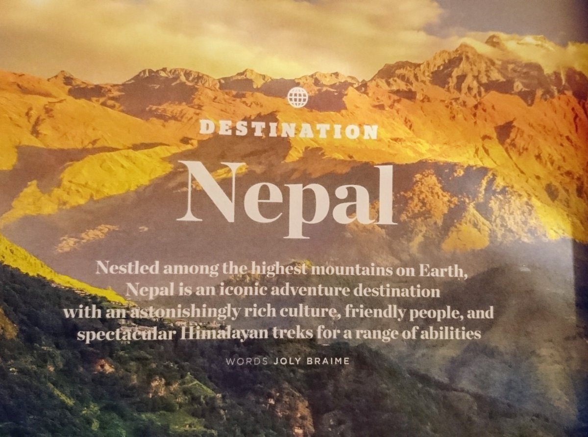 My Nepal travel piece for <a href="/WalkMagazine/">Walk Magazine</a> has hit doormats. This one really was a winner of a trip - hearty thanks to @RamblersHoliday and <a href="/turkishairlines/">Turkish Airlines</a> for my introduction to this wonderfully vivid country.
