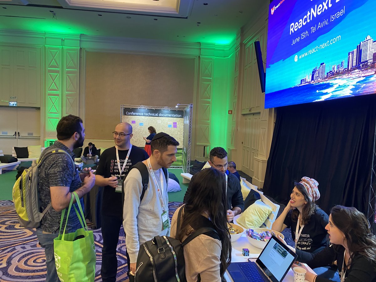 SamsungNext's tweet photo. Earlier today, we attended @NodeTLV, the first #NodeJS conference in Israel. Thanks to everyone who stopped by to meet us! 🤝#NodeTLV https://t.co/xdoUJNNQ2w
