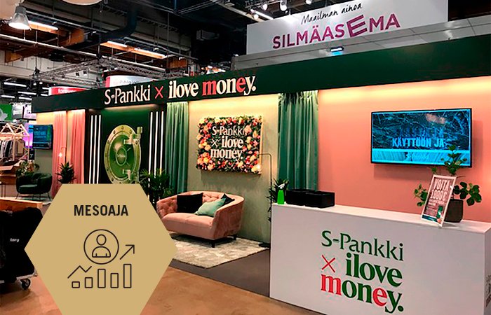 messukeskus's tweet photo. Vuoden markkinoija on @spankki syksyn I love me -messuilla, onnea! Tavoitteina oli mm. herättää kiinnostusta naiskohderyhmässä. #smobiili sai näkyvyyttä ja Säästäjä-palvelua ladattiin tiuhaan. Tuomaristo ihastui mediaseksikkään aiheen esittelyyn raikkaassa ympäristössä! #mesoaja https://t.co/ROw4rkKM7F
