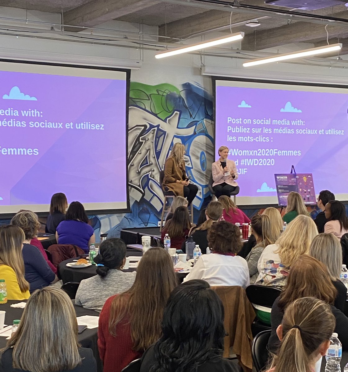 AmandaBernardo's tweet photo. Love the idea of the Chain Reaction Panel at today’s #Womxn2020Femmes as we hear from @aneetabains @bouvierclaire @MidiaHassan @Sarah_Paquet . A great way for more in-depth questions and answers from each panelist. All I can say is ... wow. So inspiring! 
#IWD2020 https://t.co/4px0YsxH9A