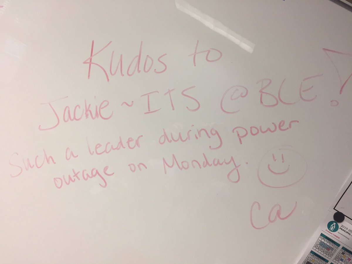 Way to go <a href="/gigemITS/">Jacqueline Garcia</a> and <a href="/BCE_BlueJays/">BrushyCreekElementary</a>. Team work makes the dream work!! Thanks <a href="/CarlaAmacher/">Dr. Carla Amacher</a>  for leaving the awesome note on my whiteboard. #rrisd1family #rrisdtech