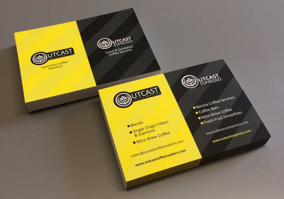 A6 flyers for @outcastespresso 450gsm stock with a soft touch laminate #design #print #display #printing #GraphicDesign #Branding #artwork #designer #logo #logodesign #signs #signage #graphics #stickers #vehiclegraphics #clothing #workwear #businesscards #banners #localbusiness