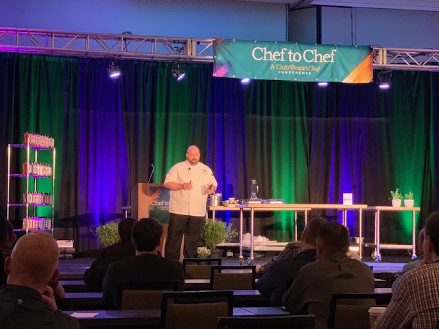 KKW_Update's tweet image. Chef Michael, executive chef at Farmington CC, speaks on Relevance, Recruitment and Retention at the #CheftoChef2020 #chefconference @crbcheftochef