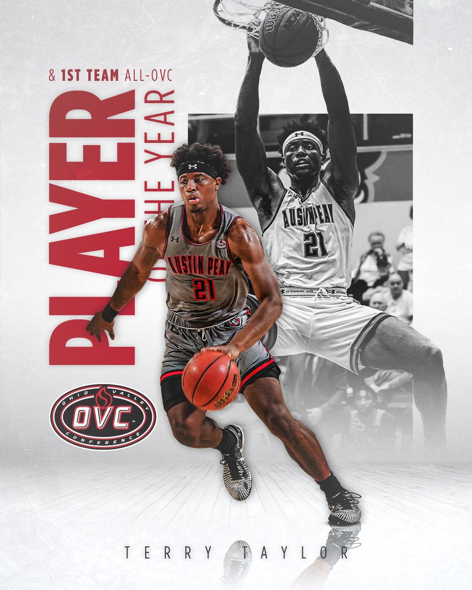 Could <a href="/OVCSports/">Ohio Valley Conference</a> Player of the Year go to anyone other than @TerryTaylor21? Congrats on a dominant season! 🎩🏀

#LetsGoPeay