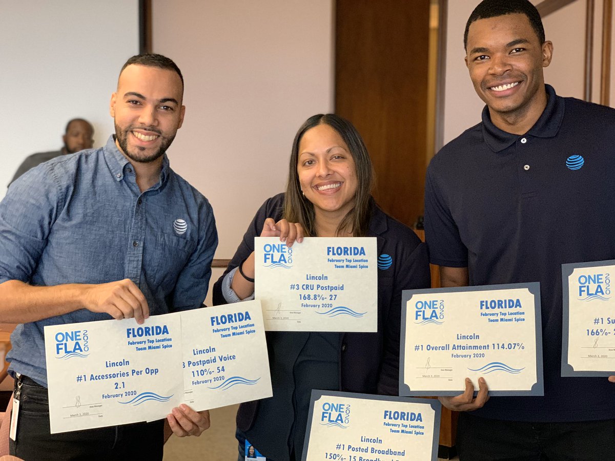 sal_belliard's tweet photo. What an amazing feeling. Not one, not four, but a total of seven AWARDs for Lincoln. Winning with Voice, Business, Internet, accessories and overall attainment #1 in the DOS. Proud moment!!! Thank you @E_Rosario21 you helped mold the leadership #BeastMode #LifeAtATT #OneFLA2020 https://t.co/IDyZe5Dukc