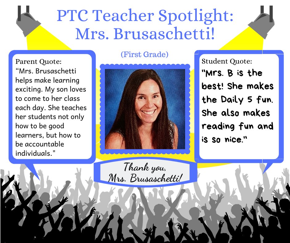 OrchardRanchPTC's tweet photo. We are spotlighting Mrs. Brusaschetti this week! 🤩 https://t.co/K5eKMGu3Gm