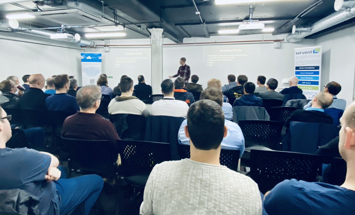 NorthernAzureUG's tweet photo. What a great turn out tonight!
Let’s talk #DevOps with @JoeHodkinson
#naug #northernazureusergroup #Azure #Microsoft #AzureDevOps #Dev https://t.co/P8DVbBVO9G