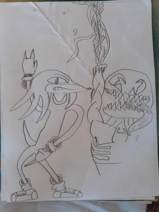 My Grandma found some old drawings I made when I was very little. Kinda bummed that Knuckles/Venom crossover never happened. 