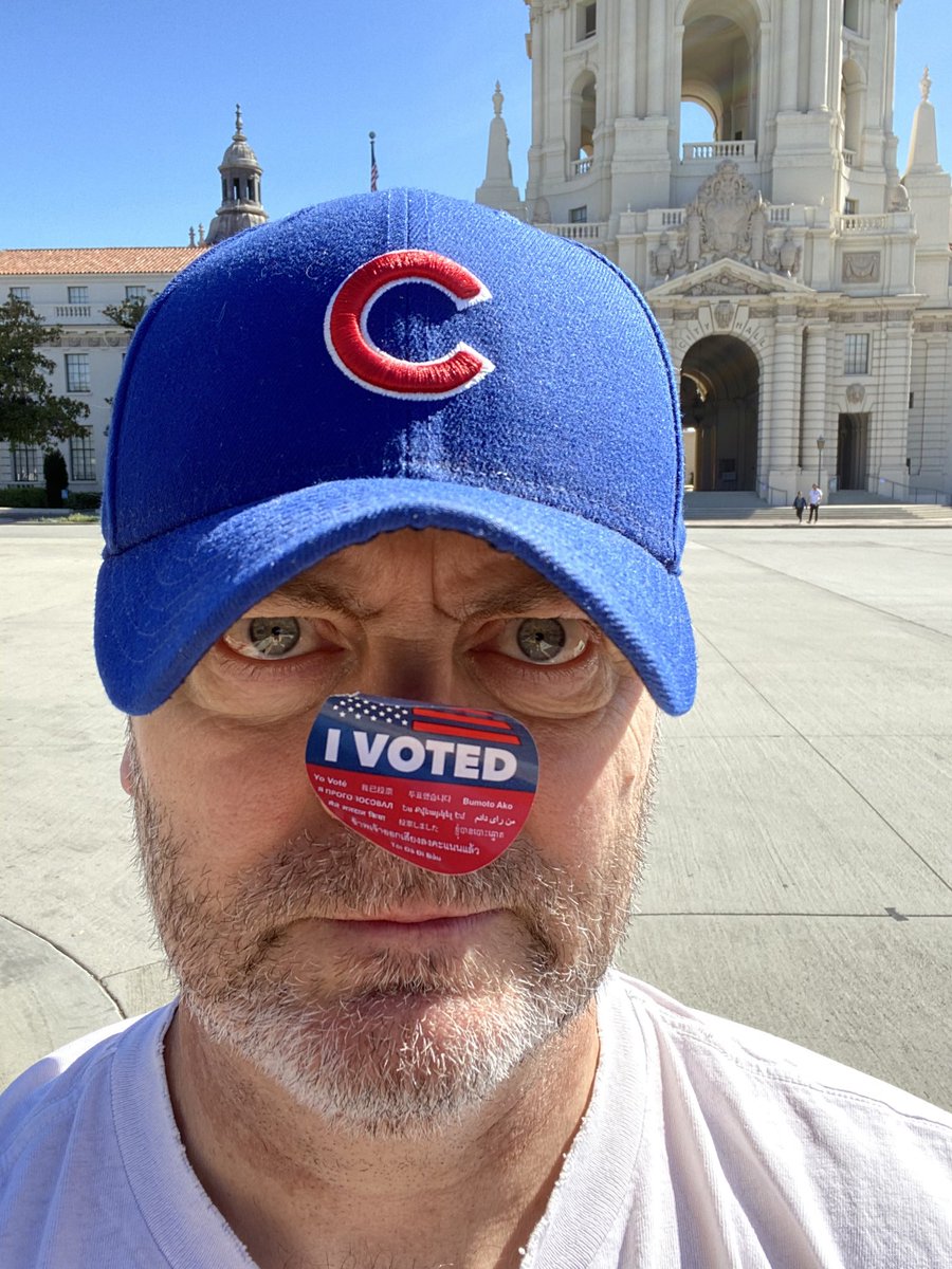 Nick_Offerman's tweet image. I wanted to be a winner so I geared up and went to Pawnee to vote
#VoteWarren
