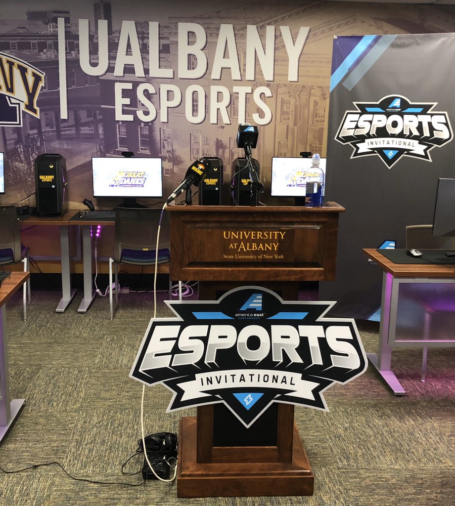 Stage is set...literally! Presser coming up! #AEesports #3Pillars
