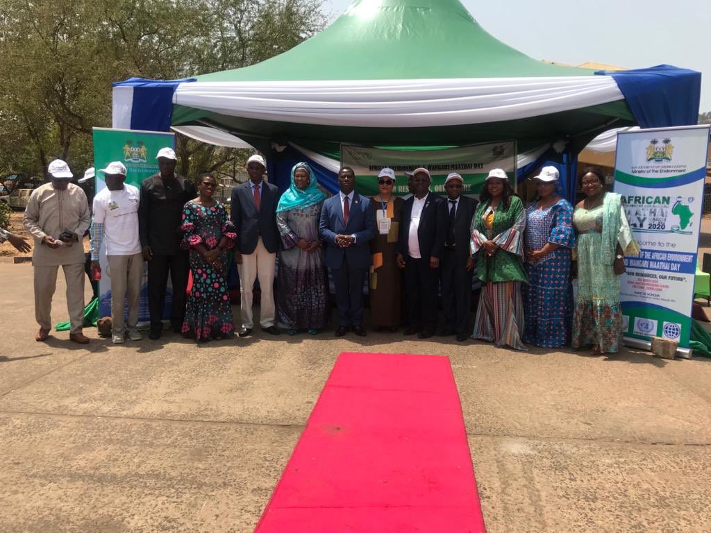 JosefaSacko's tweet photo. Official commemoration of the #AfricanEnvironment and #WangariMaathaiDay, hosted by the Republic of Sierra Leone https://t.co/iW545Ih6pj