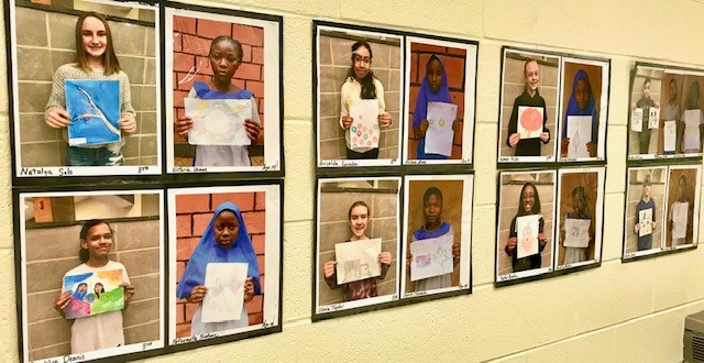 PorterRidgeMSNC's tweet photo. Mrs. Durbin and Mr. Kendrick’s 7th &amp; 8th gr yr long art cl participated in The Global Art Exchange. @PorterRidgeMSNC  Ss received art from Ss in Nigeria, then responded to the art with their own art that were mailed back to Nigerian Ss. @AGHoulihan @BashawnHarris @BlaireTraywick https://t.co/jWGVWNBYqP