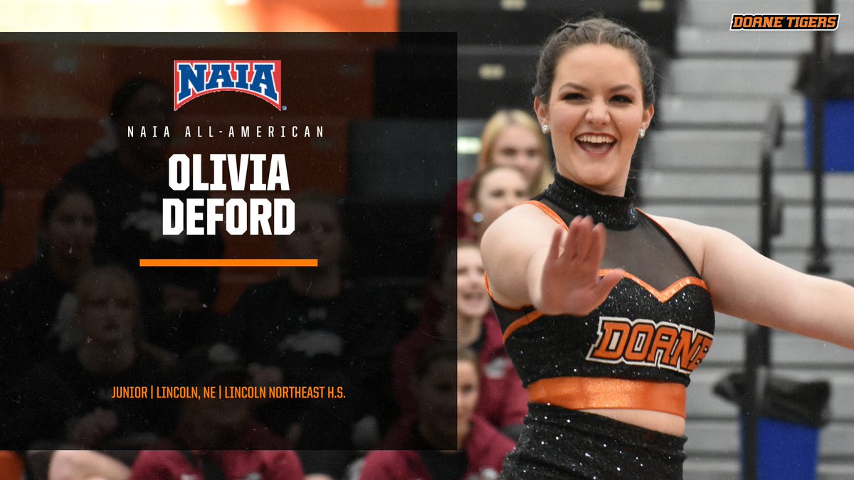 DoaneAthletics's tweet photo. Congrats to Renee Lukowicz, Olivia DeFord, and Sarah DeBoer of #DoaneDance - named NAIA All-Americans this year! Lukowicz &amp; DeFord earn "First Team" honors (Doane's 1st to receive the honor) with DeBoer receiving honorable mention. https://t.co/BxN3Ov4cGF