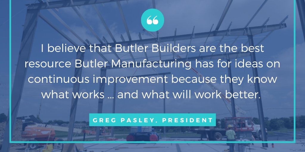 butlerbuildings's tweet photo. A message from Butler Manufacturing President, Greg Pasley during this week's Butler Builder Meeting in Austin, TX. Greg believes this, as do all Butler employees throughout North America! 

#butlerbuildermeeting2020 #butlerheartandsoul #butlermfg https://t.co/9DkOmbLPyK