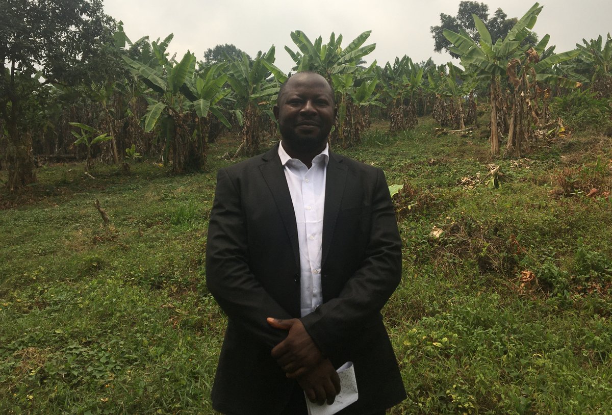 LA_Bagnetto's tweet photo. There is some hope in #Anglophone #Cameroon -- @gfdlpcam ngo head Akoh Baudoin Ngah, standing on the site of the future Crisis Center for young #women, the most vulnerable Anglophones  https://t.co/cMCqHrc0xH #AnglophoneCrisis #Cameroun #Cameroons #healthcare #school #jobtraining https://t.co/IJDX8CKrmN