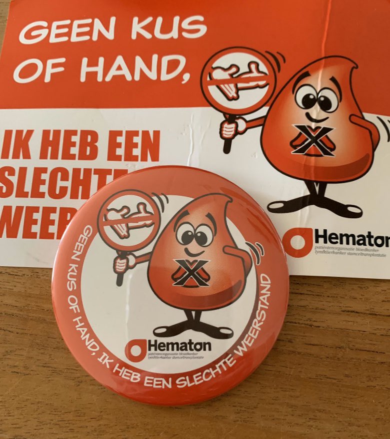 kunstnakanker's tweet photo. Ik heb deze #button besteld bij #Hematon. Ik hoop dat ik hem kan bemachtigen.
Het scheelt veel uitleg en onbegrip.
Omdat handenschudden toch een #sociaal gebaar is.
Maar ik wil ook niet besmet worden. En dat gebeurt heel snel als je een #immuun ziekte hebt. #kwetsbaar https://t.co/W9lifDwAYs