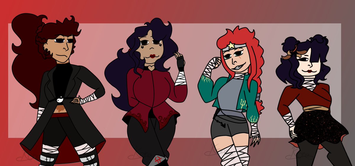 pushingupdaff's tweet photo. Been trying to finish up a portfolio for class so haven't made much art, but here are some webcomic oc designs I made for it #oc #webcomic #digitalart #illustration #art #Artistoftwitter https://t.co/t1JYyxCN7Q