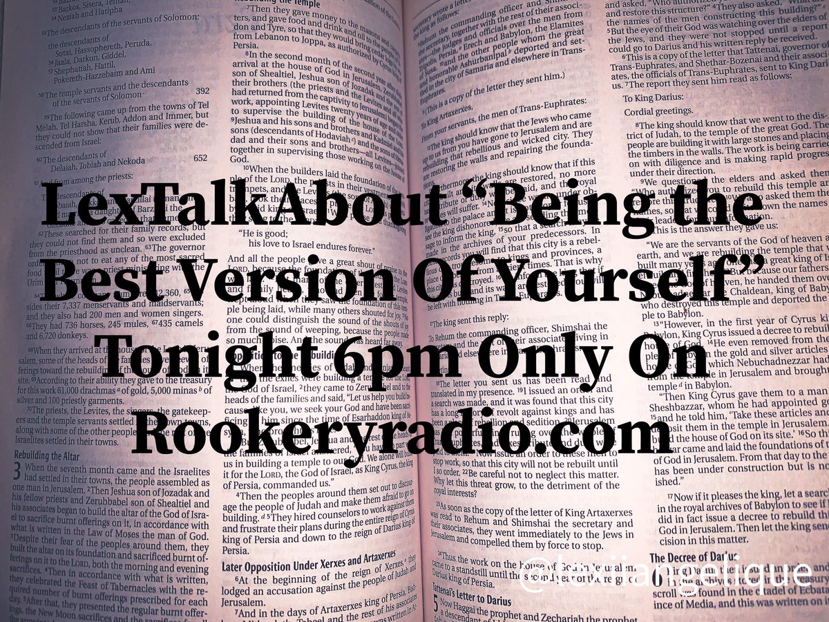#LexTalkAboutIt Tonight Only on Rookeryradio.com  #BeingthebestVersionofyourself <a href="/6pm/">Follow us @Shop6pm!</a>