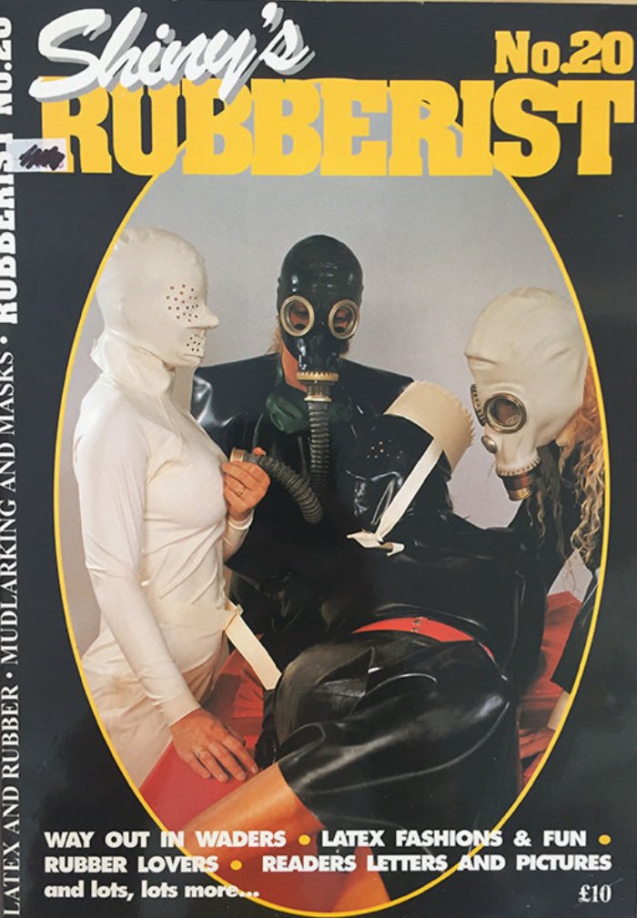 Rubberists are people who like wearing rubber: sometimes draped, sometimes tight fitting. The gas mask - enveloping and constricting - was a natural fit for the scene.