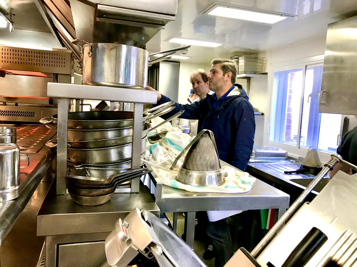 We always enjoy catching up with Michelin star chef <a href="/ChefGalton/">Galton Blackiston</a> at the incredible @morstonhall - looking at additional bespoke fabrication solutions for the busy kitchen. eais.co #lightequipment #installation #foodservices #fabrication #storage #chef #hotelkitchen
