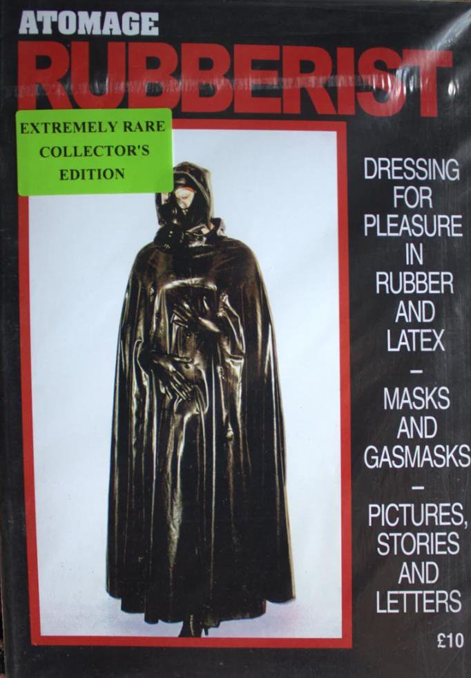 Sutcliffe's company - Atomage - relocated to Drury Lane and began publishing a number of influential fetish magazines, which the police regularly confiscated and burned. The gas mask as fetish item began to take off.