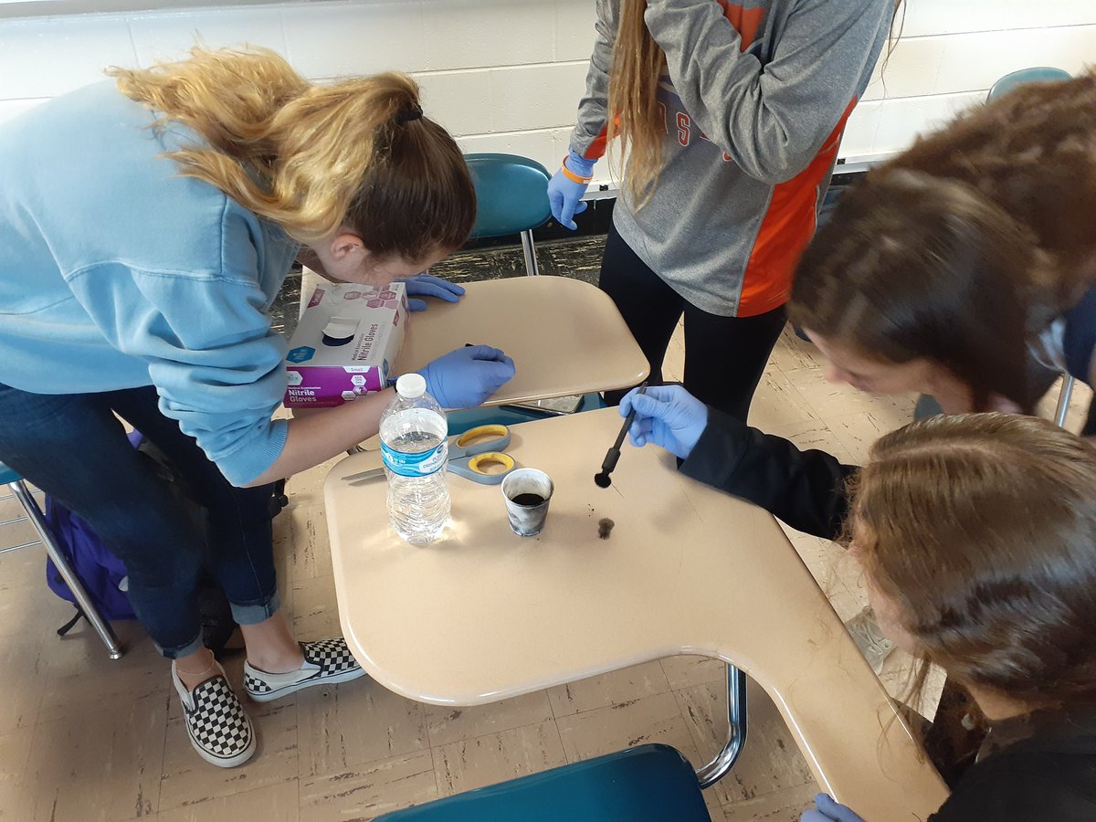 THSCJClub1's tweet photo. CJ III working on lifting &amp; identifying fingerprints.  #THSCJ @TullahomaHS https://t.co/OJ861Hge4F