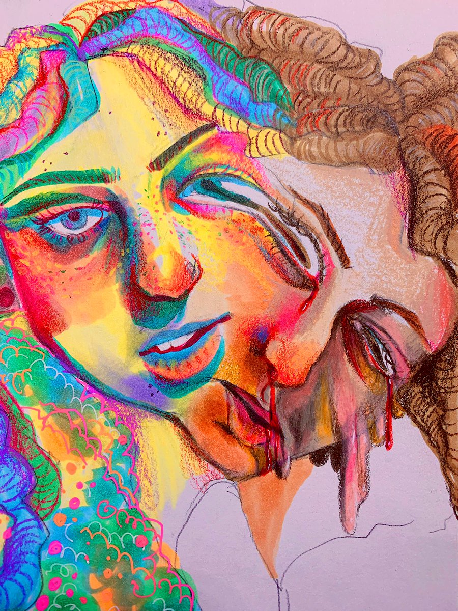 risaphia's tweet photo. update on my latest piece. omg i really like it so far. def wanna do this concept on a bigger canvas #art #artist #prismacolors #copics https://t.co/aeqQ0Xc76g