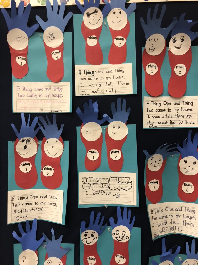 Students in Mrs. Chacon’s Kindergarten class wrote about what they would do if Thing One and Thing Two visited their houses!  Happy Birthday, Dr. Seuss!