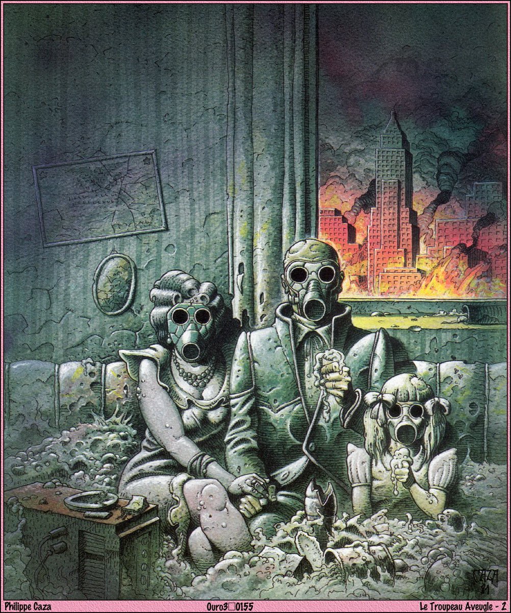 Philippe Caza defined the modern armageddon chic. From his work on Métal Hurlant to his covers for J'ai Lu SF he merged the symbols of modernity with the symbols of disaster.