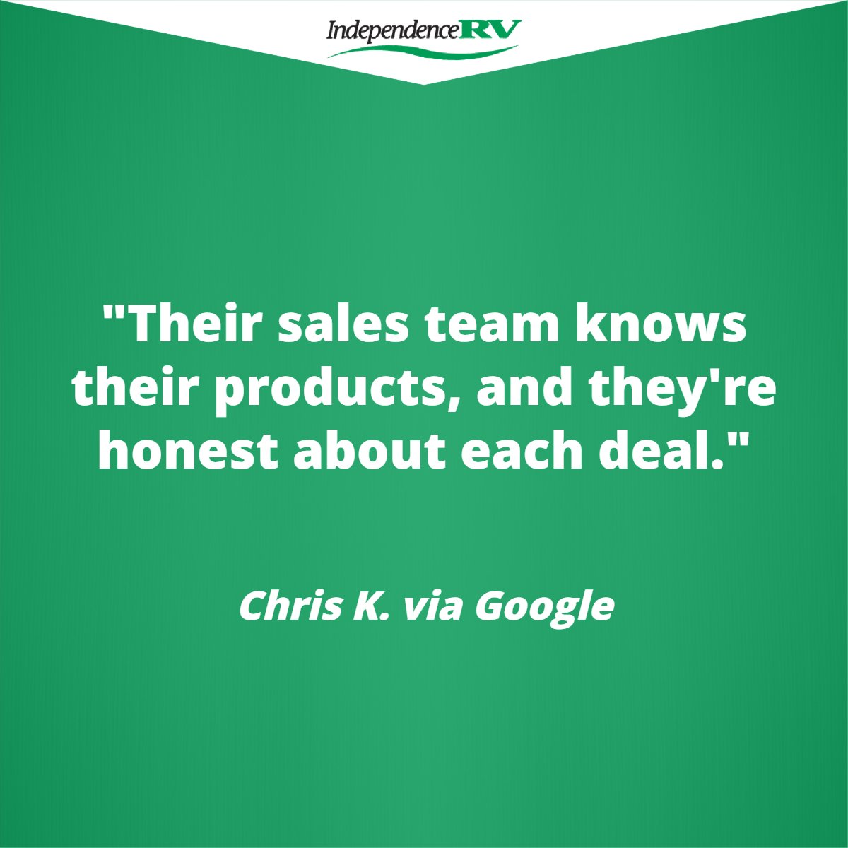 RvIndependence's tweet photo. Our team is honest, upfront, and here to help. https://t.co/TnmskIeHGP