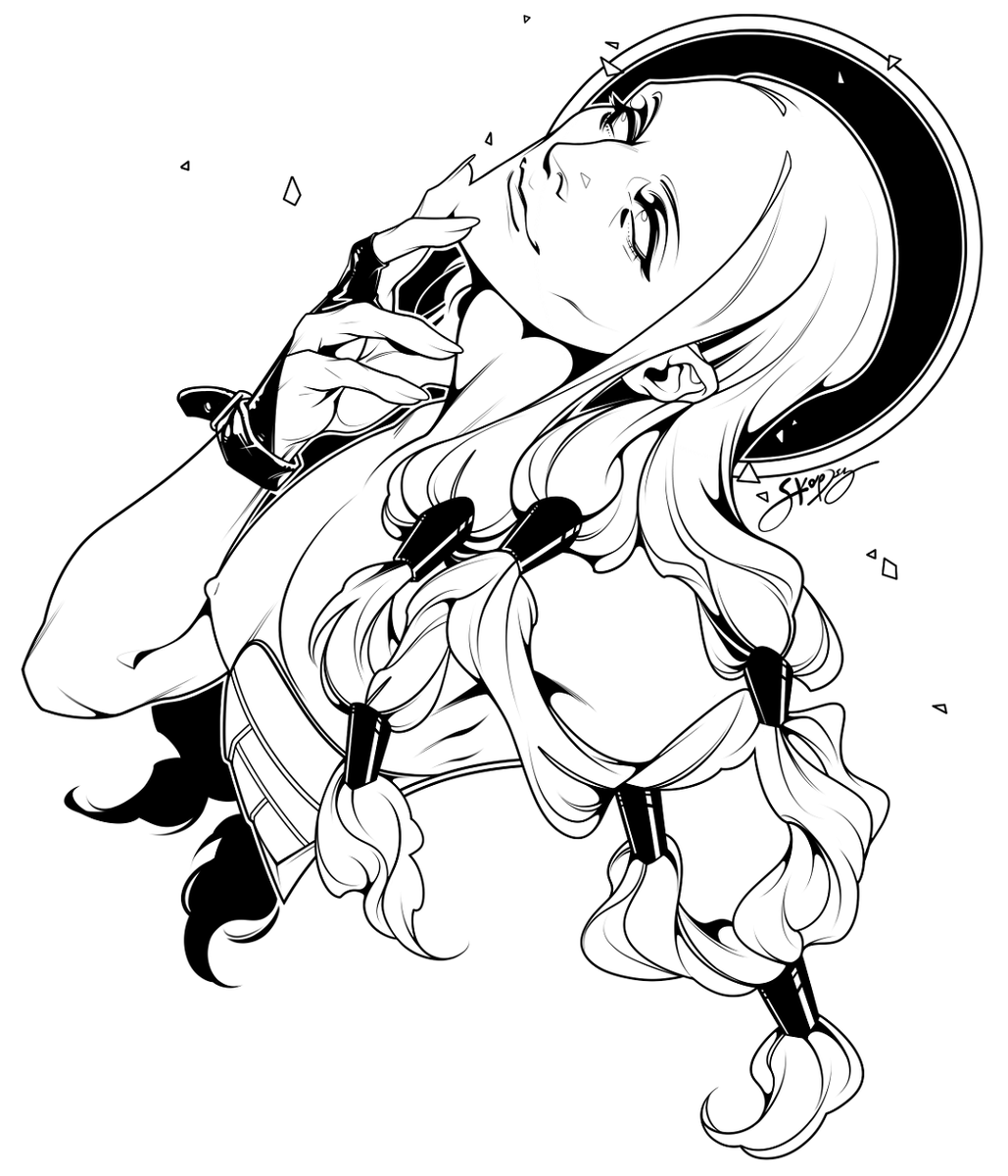 Commission done for <a href="/kuudeskuu/">kuudeskuu</a> of their beautiful aasimar cleric; Harha Sorjasiipi!