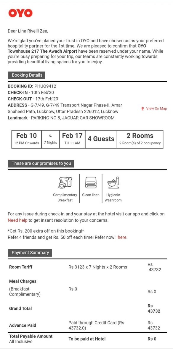 24Mukta's tweet photo. Here I am sharing with you the most horrible and torturous experience with one of the so-called “NO. 1 ONLINE HOTEL ROOM BOOKING APP OR SITE OYO”. @oyorooms  @uptourismgov @riteshagar @OYO4U @rohitisb https://t.co/CctJ4Dl1ow