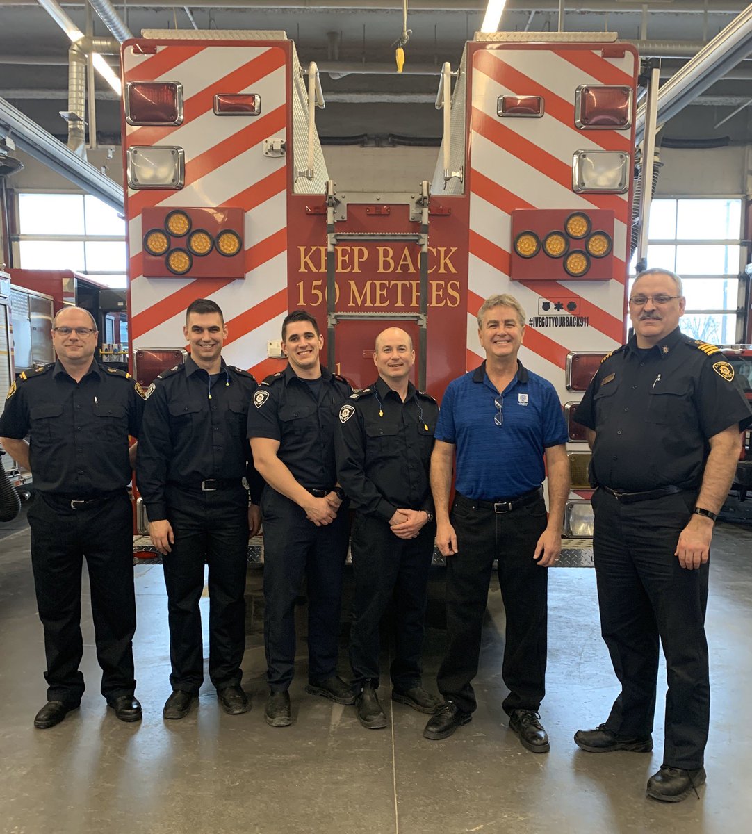 LdnOntFire's tweet photo. Welcome to HQ Councillor Hillier! We hope you enjoy your tour &amp; ride along with Engine 1 today. #ldnont https://t.co/9r7VkkWZQy
