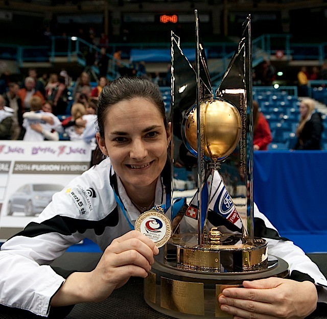 Earlier today, 2014 and 2016 World Champion Binia Feltscher announced her retirement from competitive #Curling