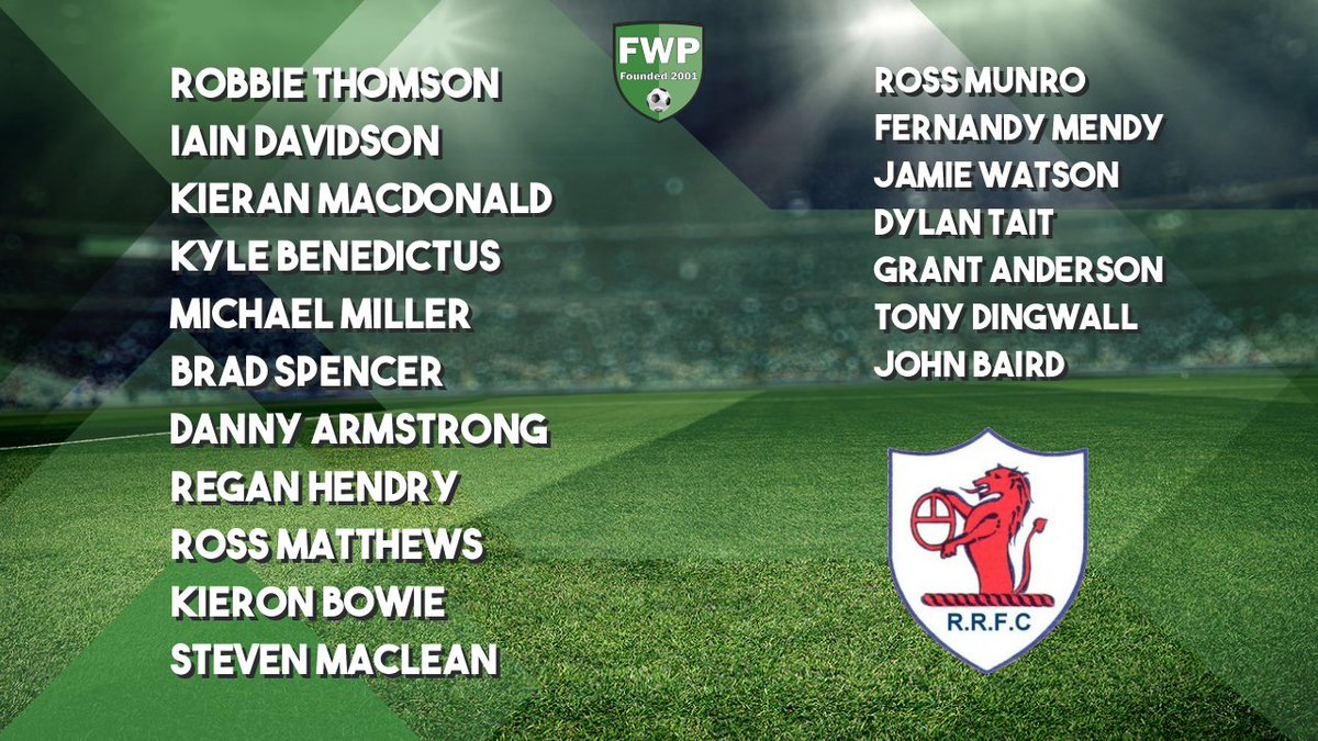 FWPRaithRovers's tweet photo. @FWPRAITHROVERS: Thomson Davidson MacDonald Benedictus Miller Spencer Armstrong Hendry Matthews Bowie MacLean; SUBS: Munro Mendy Watson Tait Anderson Dingwall Baird https://t.co/2BwxRKLbJa https://t.co/OEaJuR1TYZ