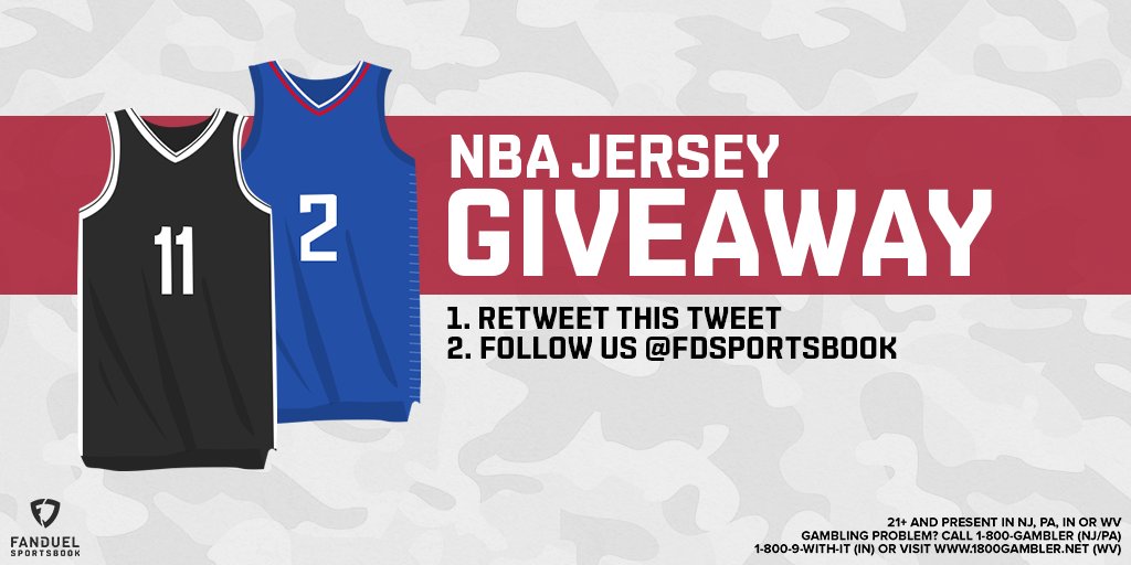 FDSportsbook's tweet image. 🚨 GIVEAWAY 🚨

We're hooking up one lucky follower with a FREE NBA jersey 🔥

For your chance to win:

1️⃣ RT this tweet
2️⃣ FOLLOW us: @FDSportsbook

One winner will be randomly selected on Tuesday, March 10th!

Rules: go.aws/2IdX4wg