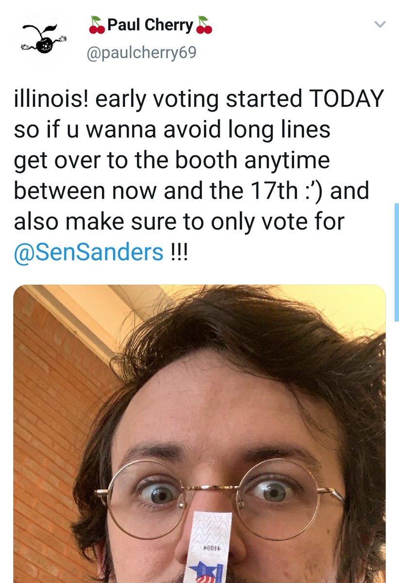 Artists big and small should be using their platforms to support  @BernieSanders for president!The winner of the primaries will be decided in the next 5 months. Let& #39;s make sure we send someone good up against Trump!