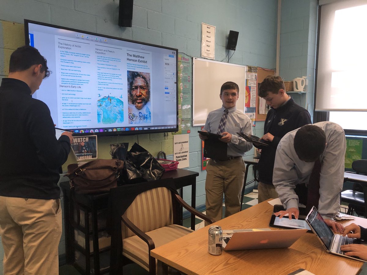 DNapoliXHS's tweet photo. Building brochures to represent an Exhibit to honor Matthew Henson who went unrecognized for his North Pole discovery. #BlackHistoryMonthProject https://t.co/JN5Xsf2G4t