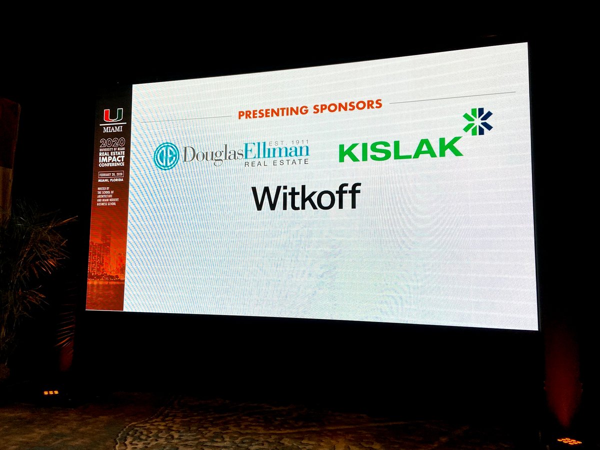 umiamimredu's tweet photo. The 2020 @univmiami #RealEstate Impact Conference is all wrapped up, and we're looking back on the most memorable moments from the event. Before diving in, we want to thank the conference's Presenting Sponsors (@DouglasElliman | @jikislak | #Witkoff) for their support. #UREIMPACT https://t.co/nn6cfSbuiq