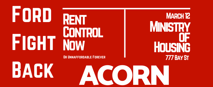 ACORNCanada's tweet photo. Thursday, March 12 at 1pm: join ACORN members and allies from across Ontario in Toronto to demand real solutions to the housing crisis: https://t.co/HDDUPdFijp #rentcontrol #FordFightBack #ONpoli #Ontario #housing https://t.co/mlAP5EOj2E