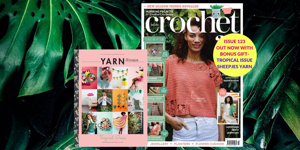 InsideCrochet's tweet image. 🌿💚🌱 Issue 123 is out now - bit.ly/ICissue123
This is our fabulous covermount gift that comes with the print issue - the stunning Tropical issue of the @scheepjes Yarn bookazine, so you get two amazing magazines to enjoy this month! 
#bonusgift #sheepjes #issue123