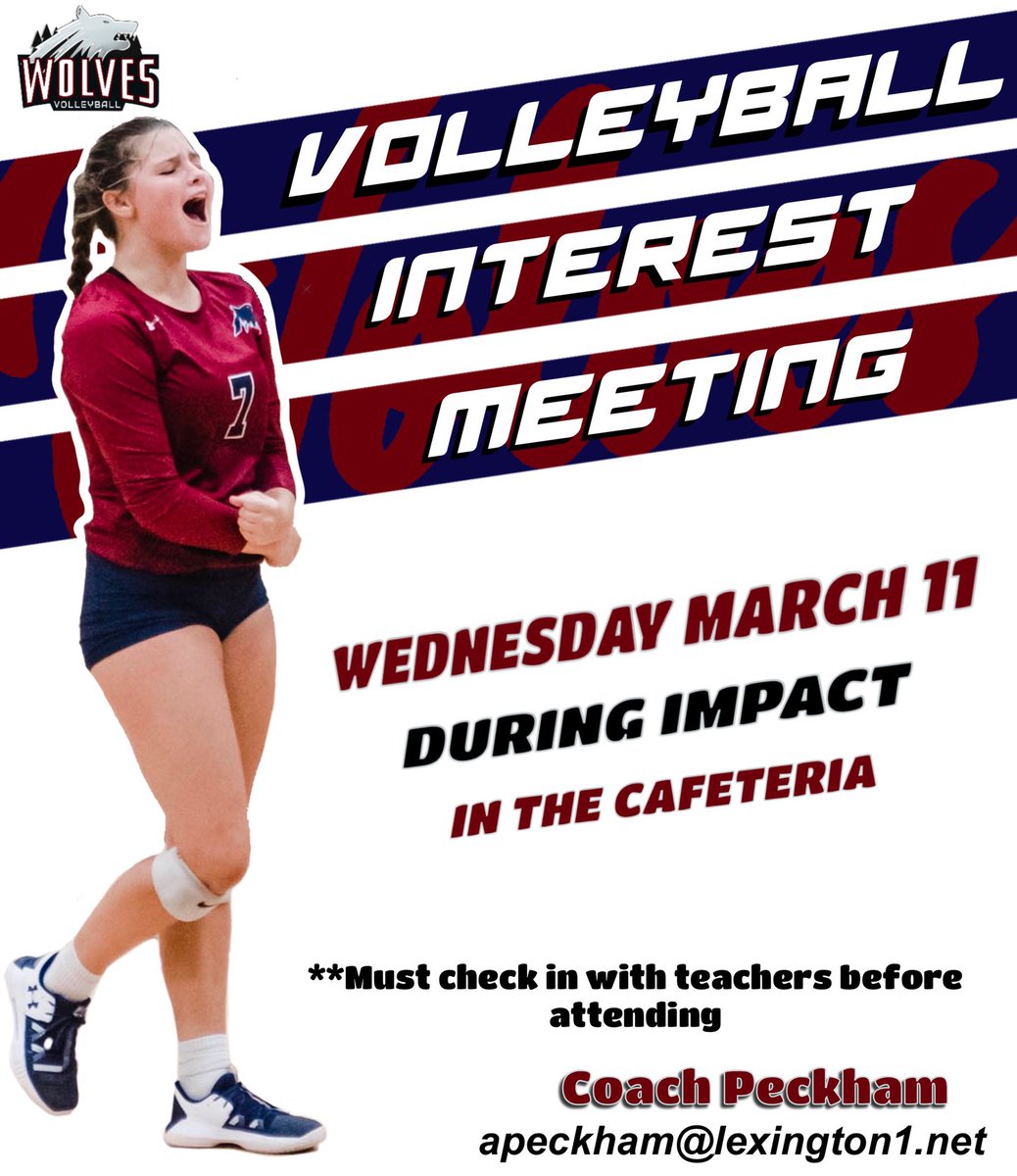It’s that time! Spring work outs will be in full swing here soon! If you are interested in playing volleyball next year AND showing you have what it takes, come to the interest meeting March 11th! 🏐 #2020season