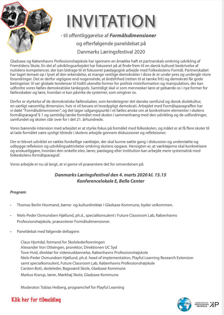 Vi præsenterer og debatterer vores take på en dansk kulturel beskrivelse af #21CSkills på #DKLF i morgen #Åndsfrihed #bæredygtigeDemokratiskeFællesskaber +3 andre dimensioner fra FSK formål . Ses vi 15.15 i konf.lok E? Tjek panel og moderator  ud 🔥🔥🔥🔥🔥🔥🔥 Bare kig ind.